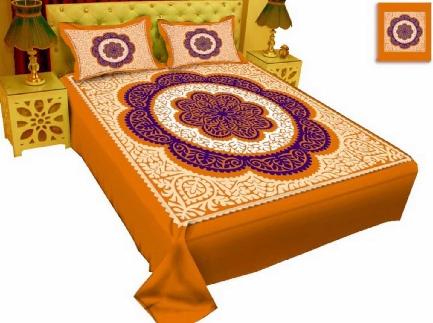 Cotton King Size Bed Sheet Set
