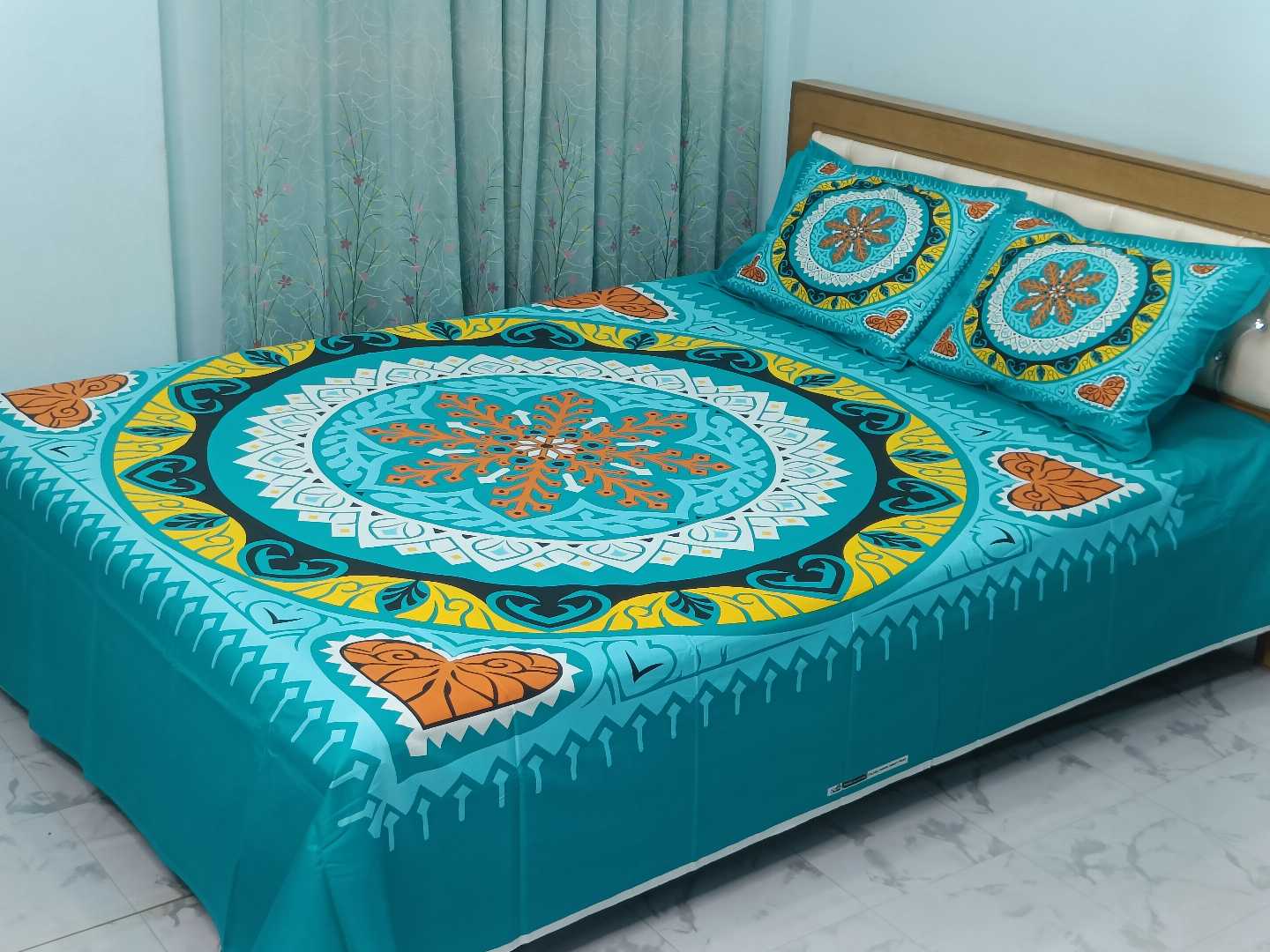Premium Cotton King Size Bed Sheet Set